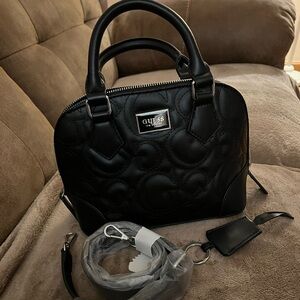 GUESS Black Quilted Women's Handbag